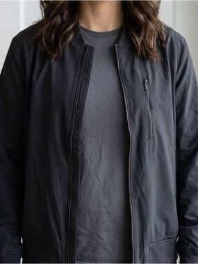 Banana Republic Black Bomber Jacket - Classic Lightweight Coat
